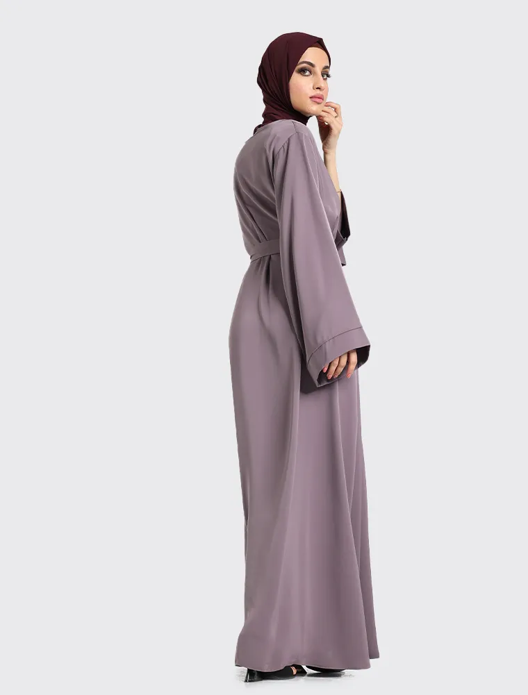 Mauve Plain Abaya